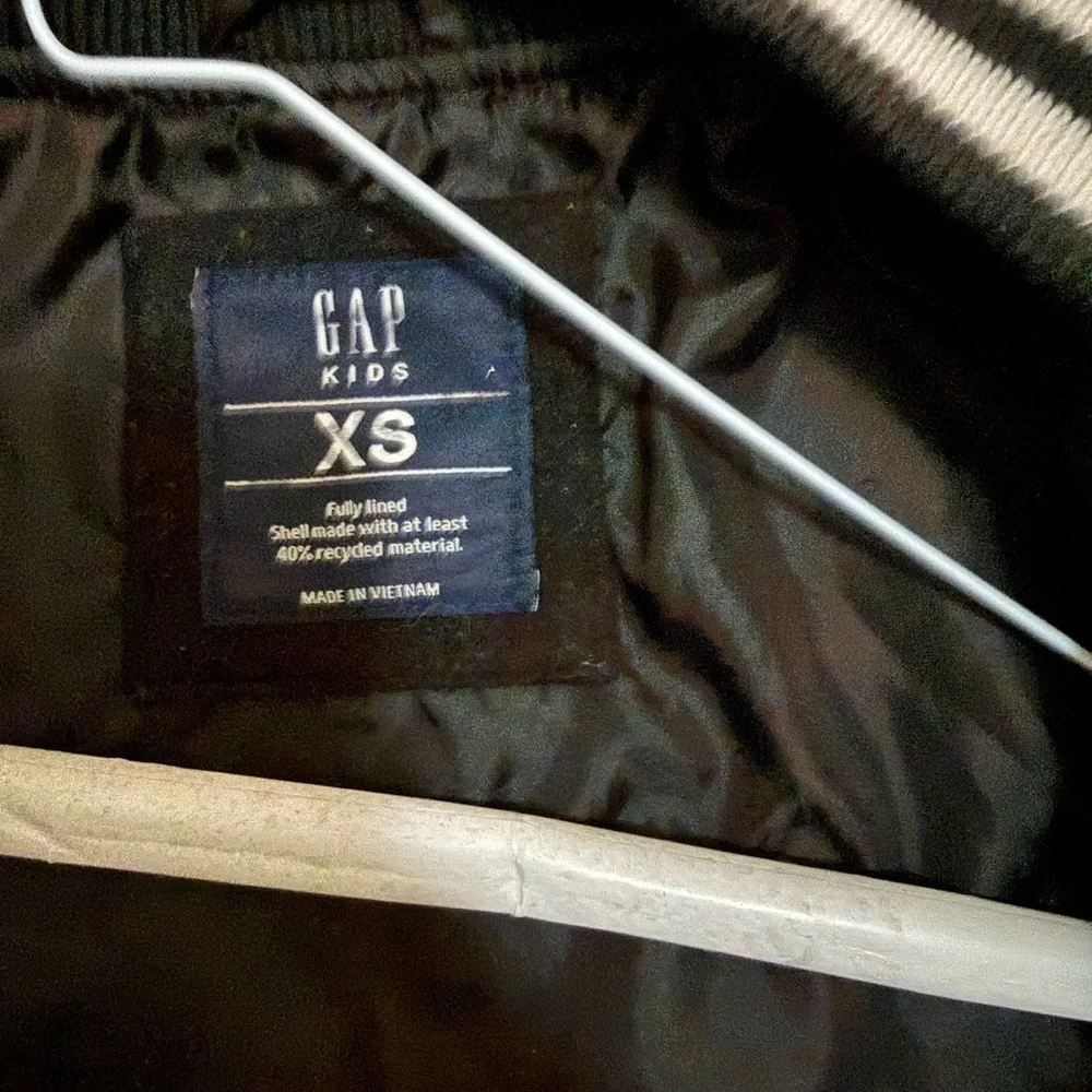GAP Kids Black and White Varsity Jacket‎
